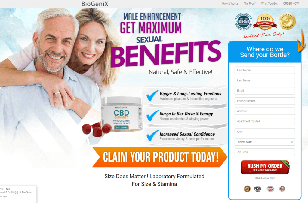 BioGeniX CBD Male Enhancement Gummies Reviews