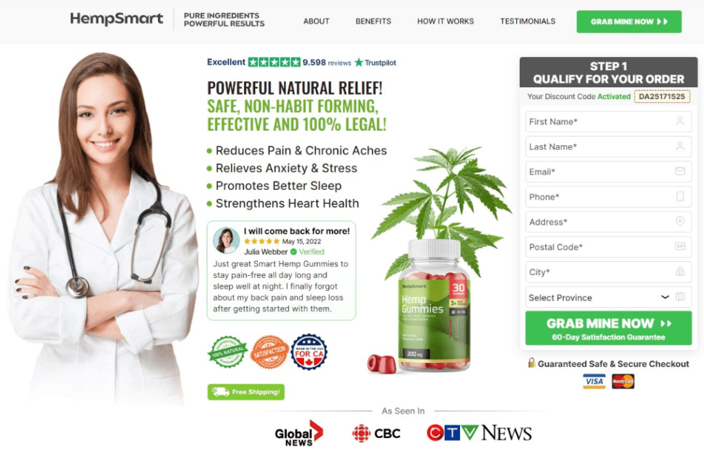 Smart Hemp Gummies CANADA Reviews