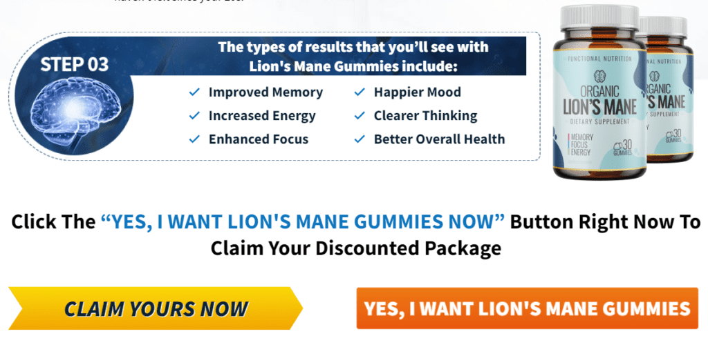 Lions Mane Gummies Ingredients