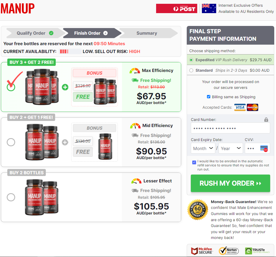 discount price for ManUP Gummies in Australia