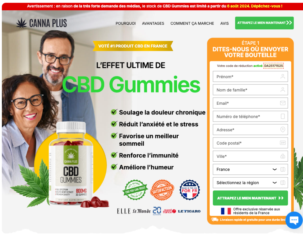 Canna Plus CBD Gummies Avis