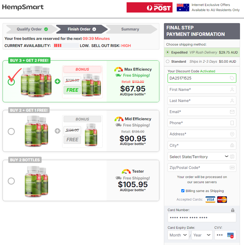 Hempsmart CBD Gummies AUSTRALIA Price