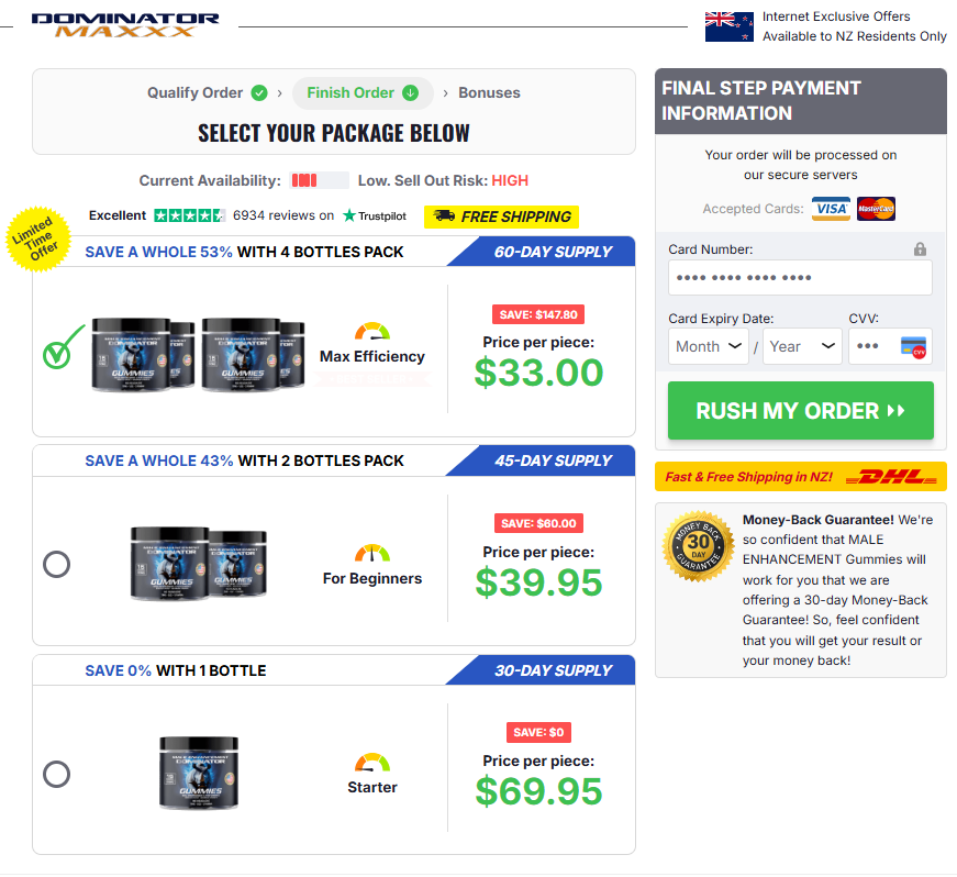 Dominator Gummies price in Australia