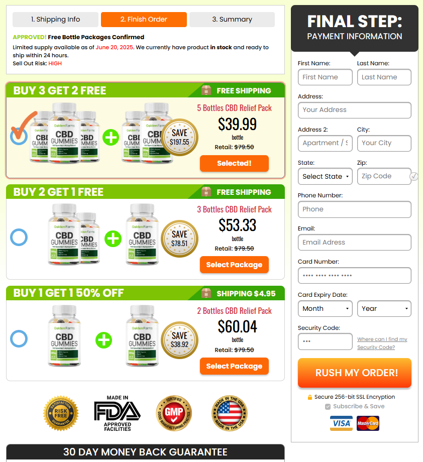 Golden Farms CBD Gummies price