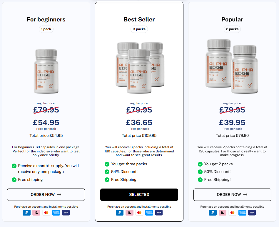 Alpha Edge Male Enhancement price Reviews
