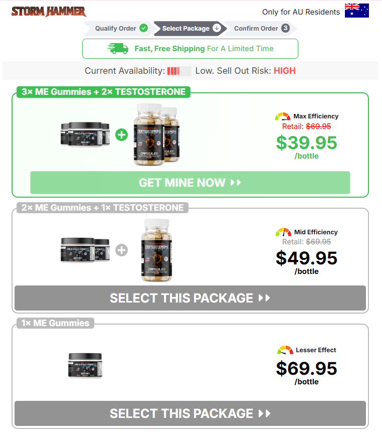Storm Hammer ME Gummies Australia price reviews