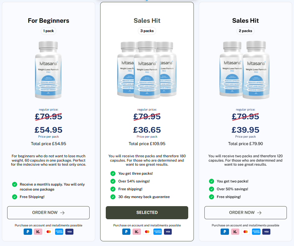 Ivitasana Diet Capsules UK price