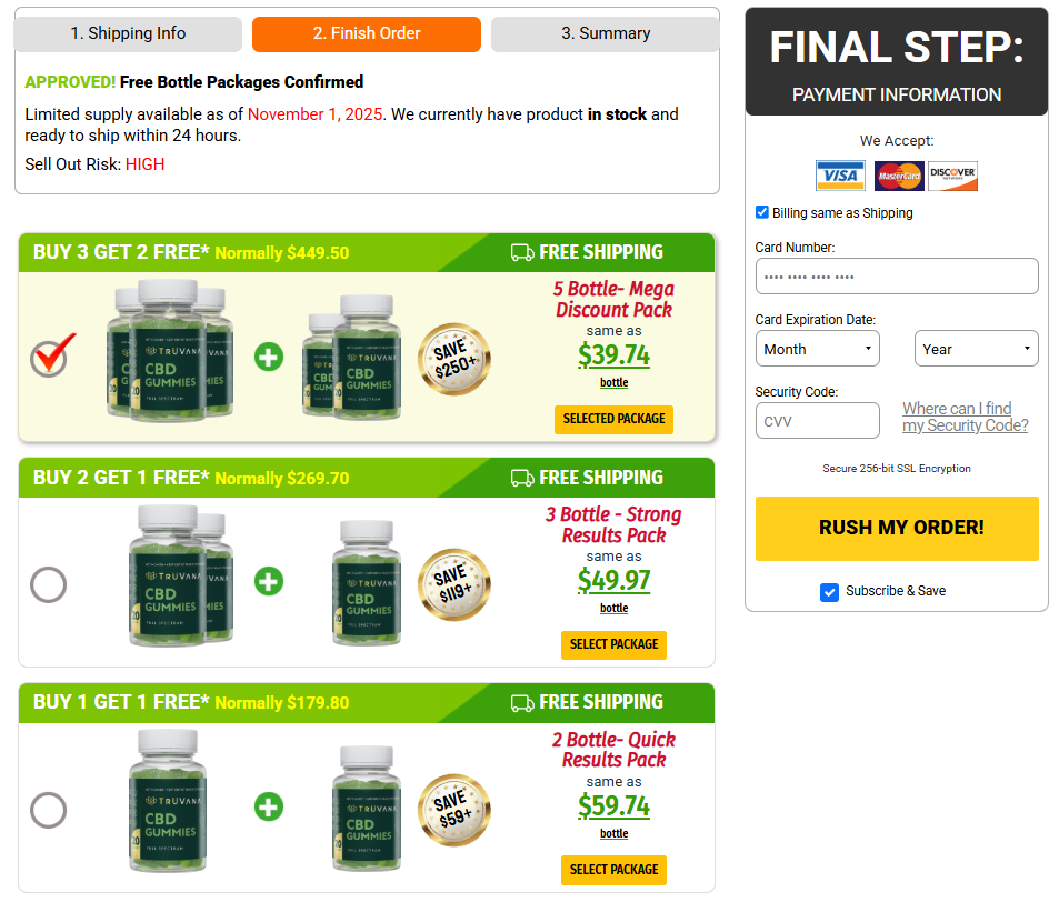 Truvana CBD Gummies discounted price