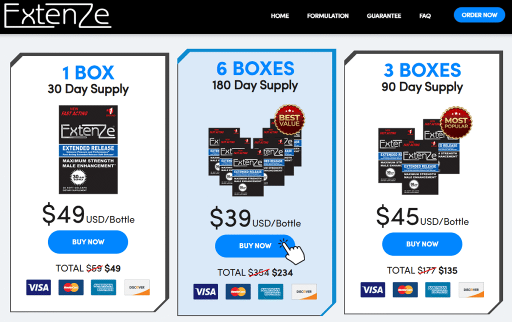 Extenze ME Capsules multi-bottle discount bundle