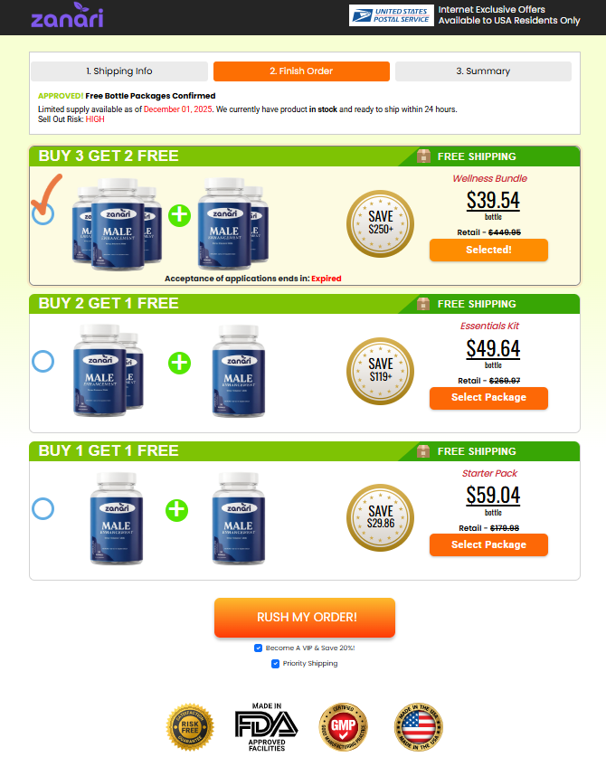 "Zanari Male Enhancement Gummies value bundle with discounted bottles"