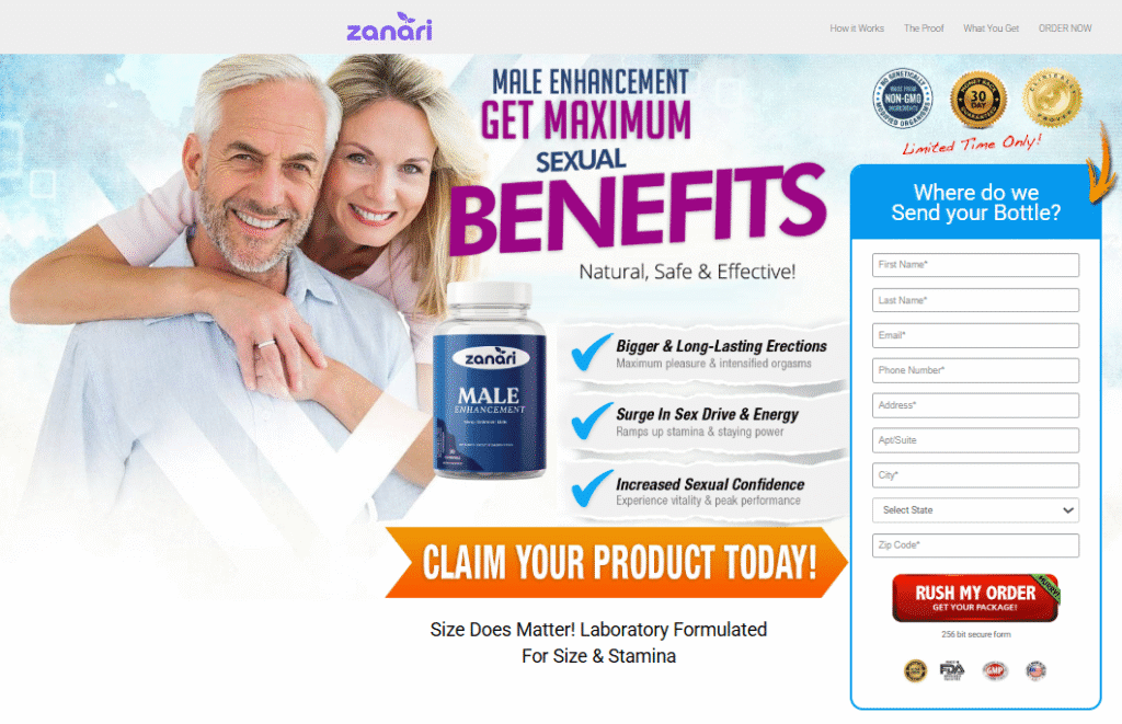 "Man feeling confident and energized after using Zanari Male Enhancement Gummies"