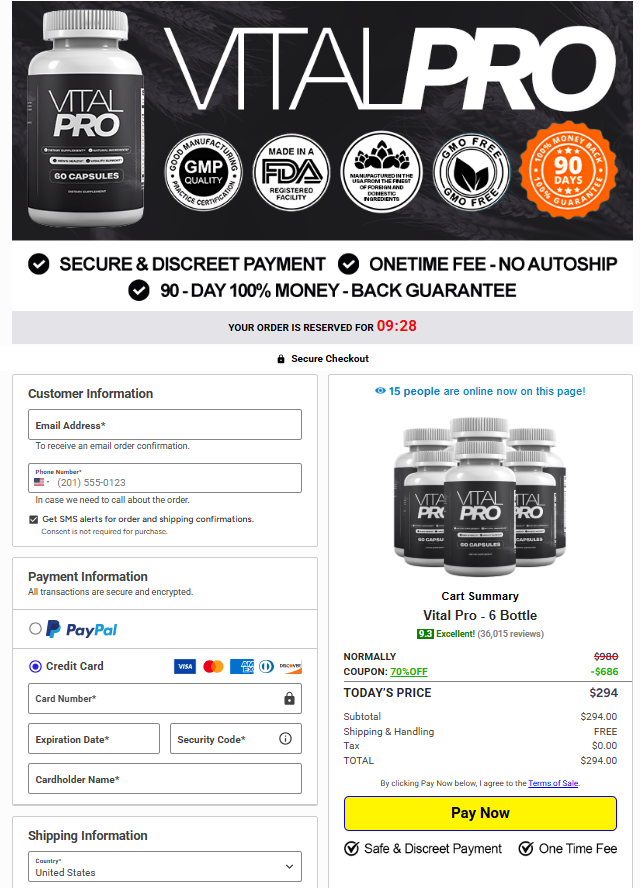 VitalPro™ Male Enhancement bundle price