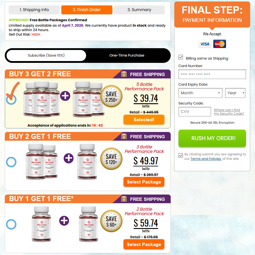 Maximus Labs ME Gummies bundle price Review