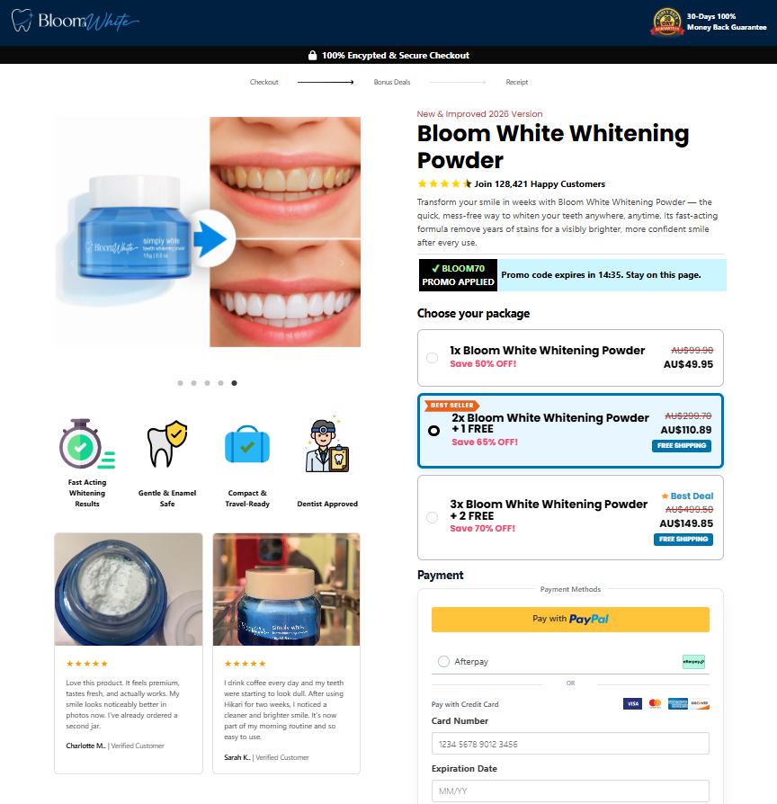 Bloom White Whitening Powder AU