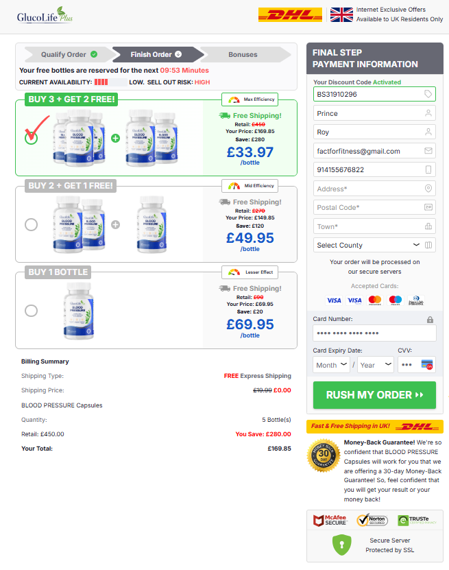GlucoLife+ Blood Pressure UK