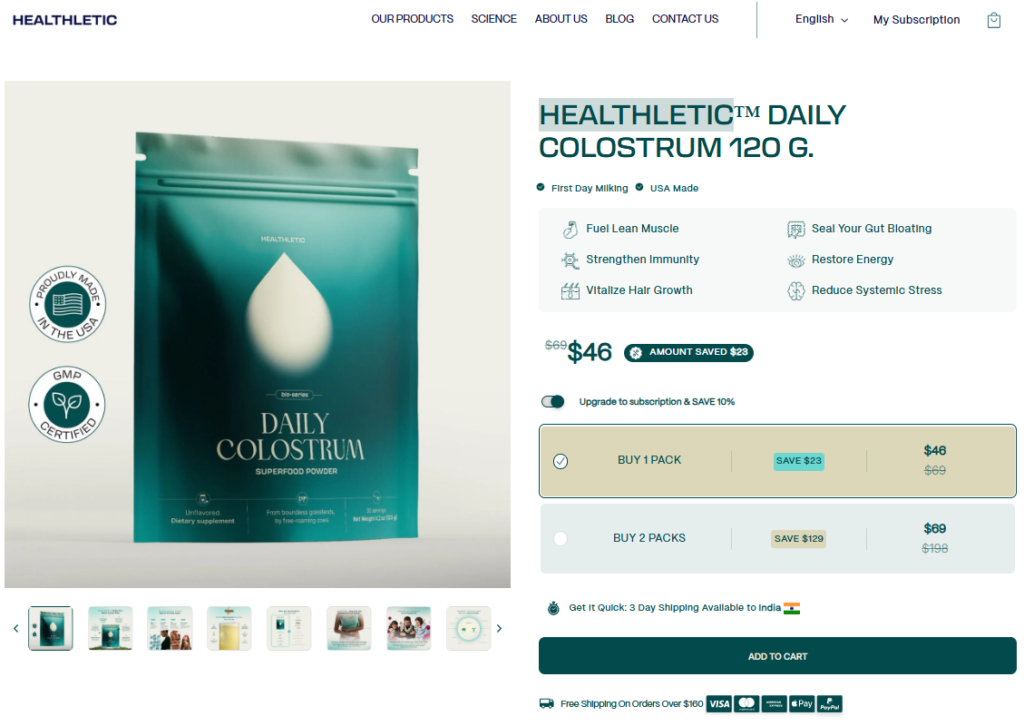 Healthletic Colostrum Superfood Powder Reviews
