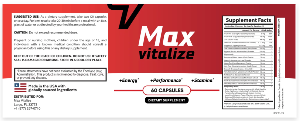 MaxVitalize Reviews